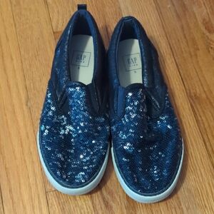 GAP Kids Sparkly Navy Slip-On Sneakers